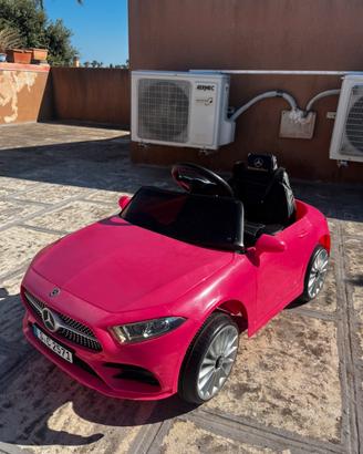 Macchinina elettrica bambini mercedes cls rosa