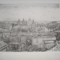 Muccini Marcello grafica paesaggio romano