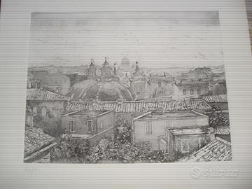Muccini Marcello grafica paesaggio romano