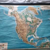 cartina geografica in tela