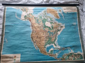 cartina geografica in tela