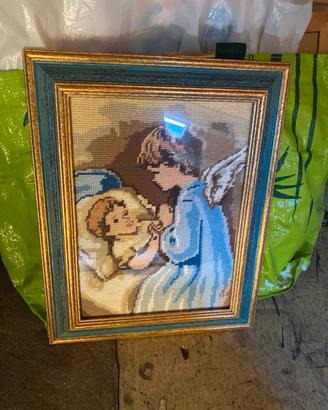 Quadro ricamato a mano