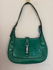 Borsa a Spalla Verde Effetto Coccodrillo 💚✨