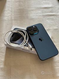 Iphone 15 pro 256 gb titanino blu