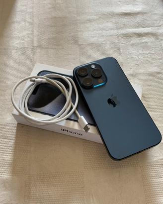 Iphone 15 pro 256 gb titanino blu