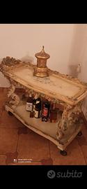 carrello  e lampadario