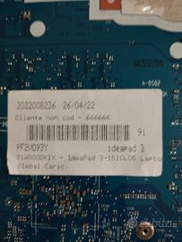 scheda madre Lenovo Ideapad 3 -15IGL05 LAPTOP 