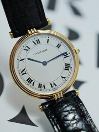 Cartier Vendone Trinity cassa in oro 18 kt gibbia