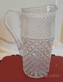 Caraffa/Brocca Vintage in Vetro Pressato