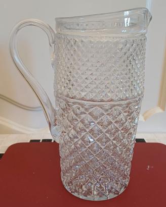Caraffa/Brocca Vintage in Vetro Pressato