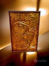 quadro in rame sbalzato scultura discobolo 66,5x44
