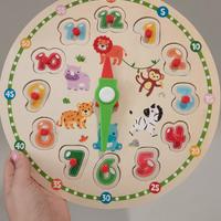 Orologio giocattolo di legno