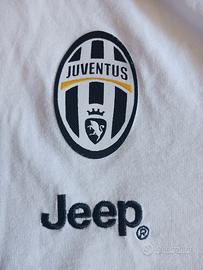Polo Juventus Adidas retrò bianco con strisce nere