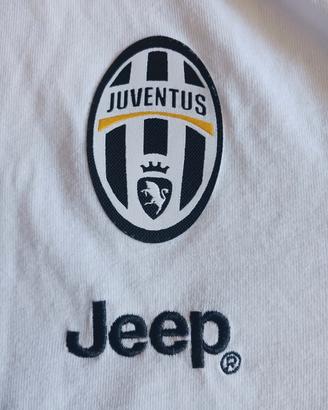 Polo Juventus Adidas retrò bianco con strisce nere