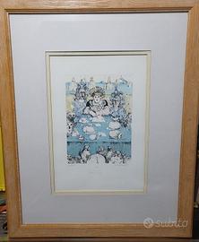 Litografia a colori di Antonio Possenti.