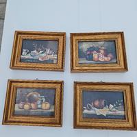 4 quadretti  20x15 natura morta 