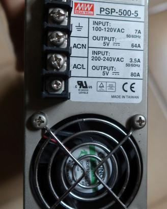 Alimentatore potenza: 5V 80A