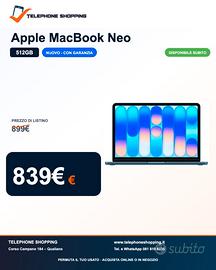 Apple MacBook Neo 8/512GB Nuovo