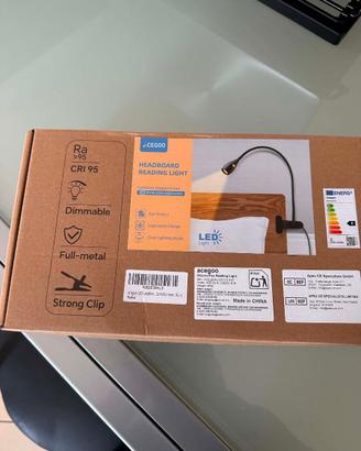 Acegoo Lampada Lettura 3000K/Ambra con Alimentator