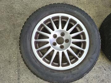 4 cerchi lega e gomme invernali per alfa romeo 147
