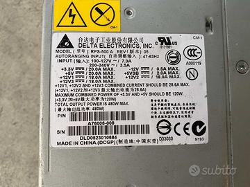 Alimentatore Server Delta Electronics RPS-500 A |
