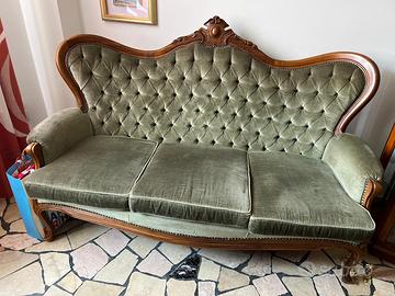 Salotto Luigi Filippo divano 3 posti + 2 poltrone