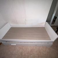 Letto singolo con secondo letto estraibile