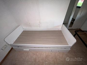 Letto singolo con secondo letto estraibile