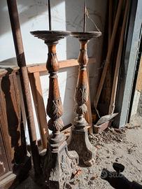 Coppia di candelieri antichi 