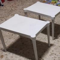 Tavolini plastica rettangolari per bambini e sedia