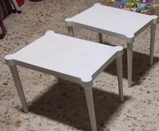 Tavolini plastica rettangolari per bambini e sedia