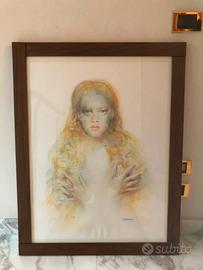 Litografia di Renzo Vespignani "Susanna"