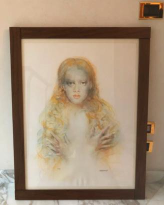 Litografia di Renzo Vespignani "Susanna"