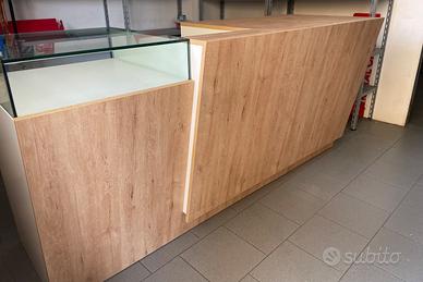 Banco negozio componibile in legno 3 pezzi