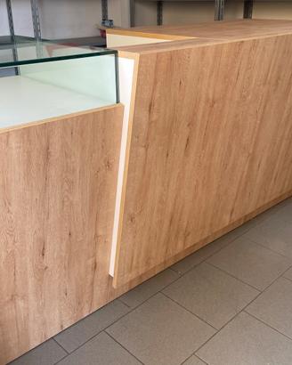 Banco negozio componibile in legno 3 pezzi