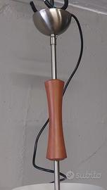 Lampadario legno /acciaio /vetro (cucina/ingresso)
