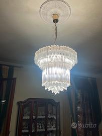 Lampadario gocce in vetro