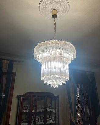 Lampadario gocce in vetro