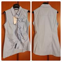 Top camicia cotone con volant NUOVA 