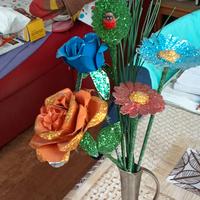 fiori in metallo tanti colori 