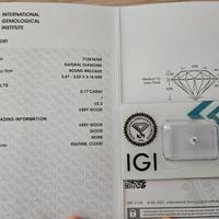 Diamante naturale in blister certificato