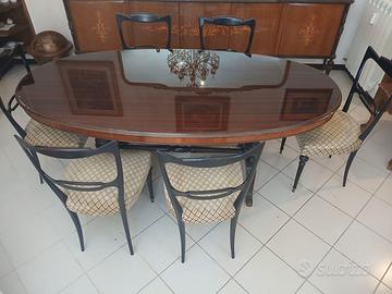 Tavolo ovale e 6 sedie