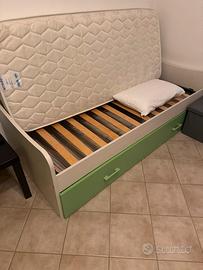 Letto singolo con secondo letto a scomparsa