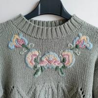 Maglione vintage ricamato Giorgio Kauten tg S 