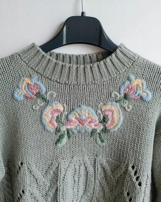 Maglione vintage ricamato Giorgio Kauten tg S 