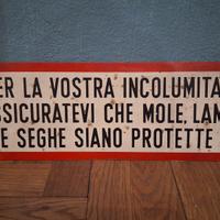 Cartello mole, lame e seghe