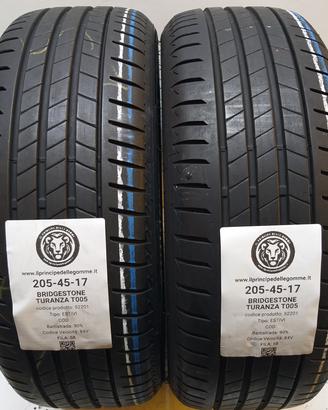 2 GOMME 205 45 17 BRIDGESTONE A52201