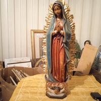 Scultura in legno Madonna di Guadalupe