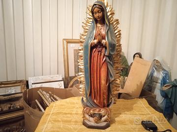 Scultura in legno Madonna di Guadalupe