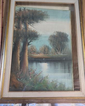 dipinto ad Olio su tela"Bosco"autore De Stefano 